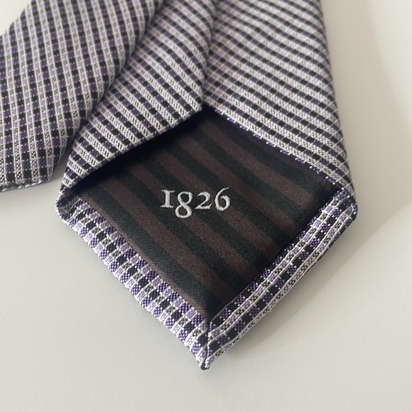 Black Brown 1826 Silk Men’s Formal Tie - Picture 7 of 7